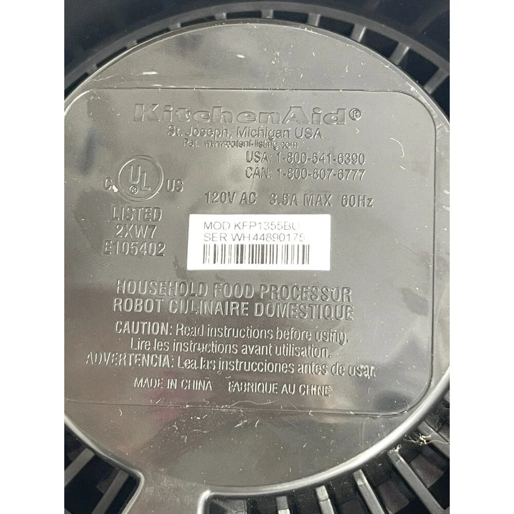 KitchenAid 13-Cup Food Processor KFP1355 Base Motor Cobalt Blue Genuine OEM